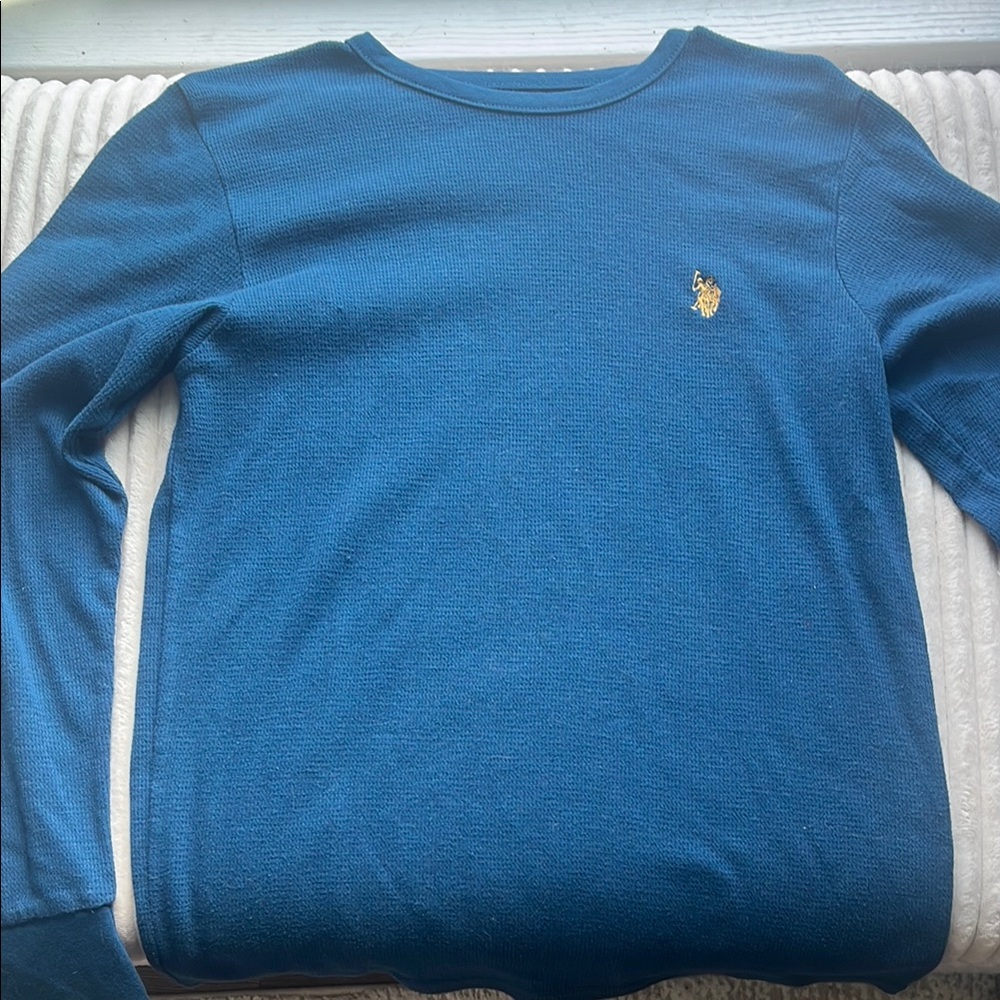 Polo by Ralph Lauren Teal Long Sleeve with Gold Logo